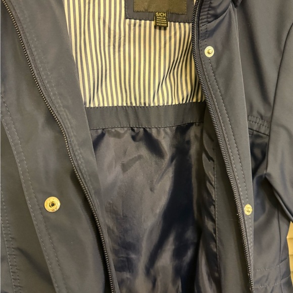 Weatherproof Navy Hooded Jacket with Gold Accents Women’s Sz S - Picture 15 of 16
